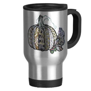 Pumpkin and Mouse   Pen and Ink Design Mugs