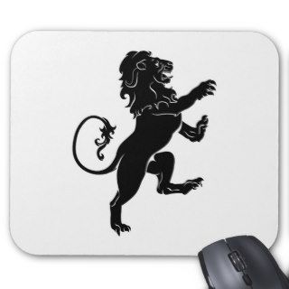 Heraldic rampant lion mouse pad