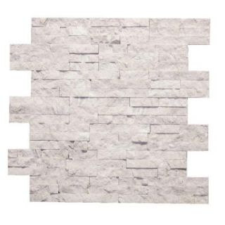 Jeffrey Court Ivory Split Face 13.5 in. x 10.5 in. x 10 mm Beige Marble Mosaic Wall Tile 99578