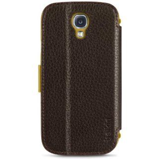Belkin Leather Wallet Folio and Case/Cover with Stand for Samsung Galaxy S4 / S IV   F8M563btC00   Brown Cell Phones & Accessories