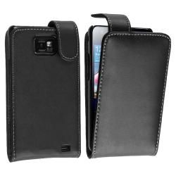 Black Flip Leather Case with Card Holder for Samsung Galaxy S II i9100 BasAcc Cases & Holders