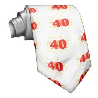 40th Birthday Party Presents Ties