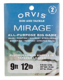 Orvis Mirage Big Game Leaders / Only Mirage Big Game Leaders, 2 pack, 9'  Fly Leaders And Tippet Materials  Sports & Outdoors
