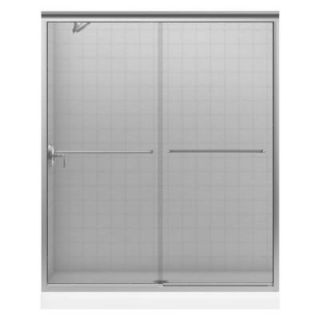 KOHLER Fluence 60 in. x 70 5/16 in. Frameless Bypass Shower Door in Matte Nickel with Opaque Glass DISCONTINUED K 702206 G53 MX