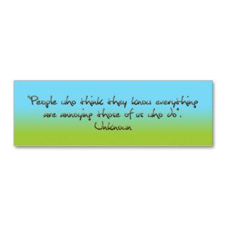humorous bookmark business cards