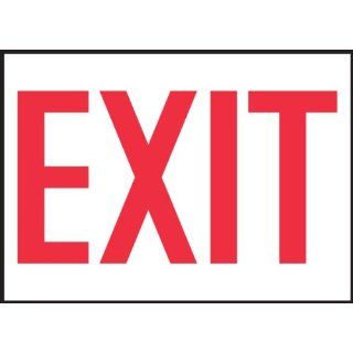 Accuform Signs MPCR503 Lite Corr Plastic Sign, Legend "EXIT", 10" Width x 14" Length, Red on White (Pack of 10) Industrial Warning Signs