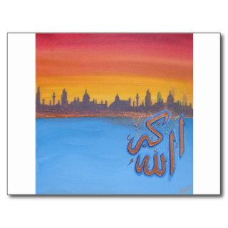 'Allah Akbar' sunset image Postcards