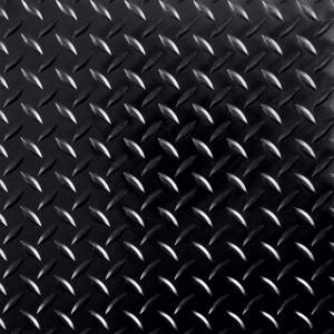 G Floor RaceDay 12 in. x 12 in. Peel and Stick Diamond Tread Midnight Black Polyvinyl Tile (20 sq. ft. / case) T95DT12MB20P3