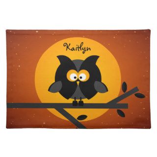 Cartoon Owl Personalized Kids Placemat
