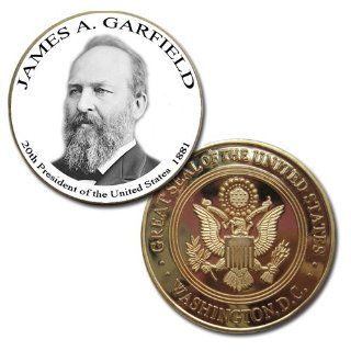 James A. Garfield 20th President of the United States Coloried Coin 