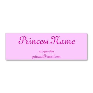 LITTLE PRINCESS PROFILE CARD BUSINESS CARD