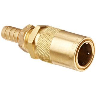 Eaton Hansen FTS504 Brass Straight Hose Stem Hydraulic Fitting, Socket, 1/2" Hose ID, 1/2" Body Quick Connect Hose Fittings