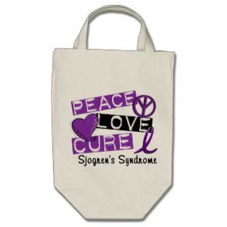 Peace Love Cure Sjogren's Syndrome Bag