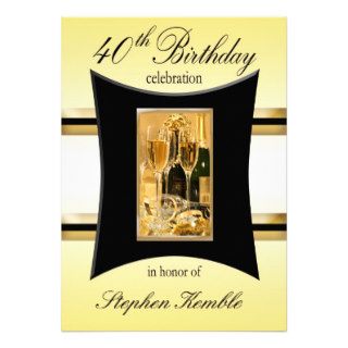 Personalized 40th Birthday Party Invitations