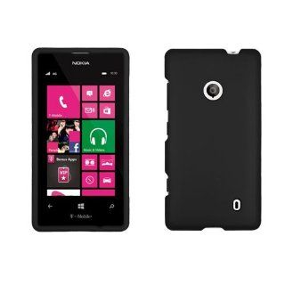 Nokia Lumia 521 Protex Black Rubber Feel Cell Phones & Accessories