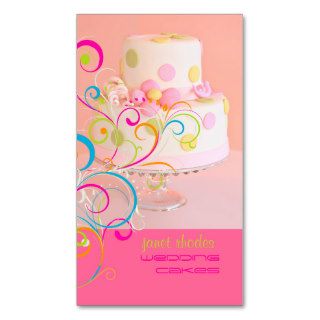 PixDezines Pretty in Pink wedding cake/diy color Business Cards