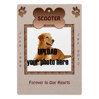 Dog Memorial Brown Tones Photo Plaques
