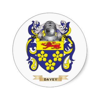 Davey Coat of Arms Round Stickers
