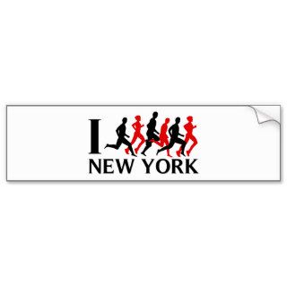 I RUN NEW YORK BUMPER STICKERS
