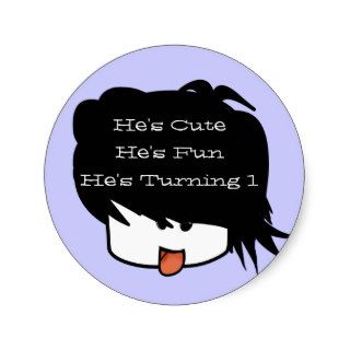 He's Cute He's One He's Turning One Sticker