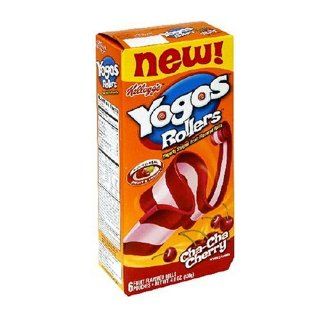 Kellogg's YoGos Rollers Cha Cha Cherry, 4.8 Ounce, 6 Count Boxes (Pack of 8)  Fruit Leather  Grocery & Gourmet Food