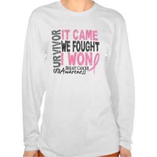 Breast Cancer Survivor It Came We Fought I Won Tees