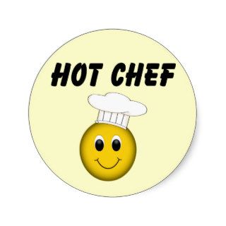 Smiley Face Hot Chef Sticker