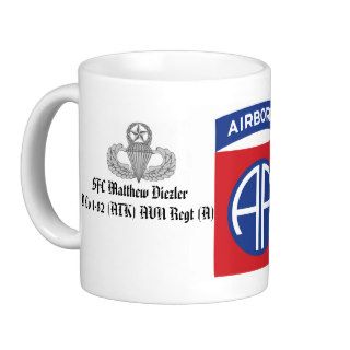 Personalized 82nd Airborne Mug (w/Jump Wings)