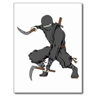 Ninja ~ Ninjas Martial Arts Warrior Fantasy Art Postcard