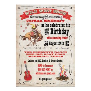 Wild West Show Birthday Party Invitation Poster