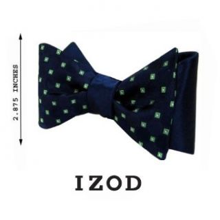FBTR 508   Navy   Green   IZOD Brand Name Self Tie 2 Sided Bow Tie at  Mens Clothing store