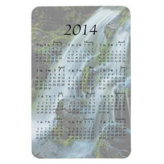 2014 Calendar Beautiful Poconos Waterfall Vinyl Magnet