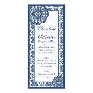 Arabesque Blue Lace, menu and program Custom Rack Cards