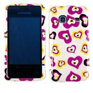 For Samsung Galaxy Prevail M820 Hearts On White Case Accessories Cell Phones & Accessories