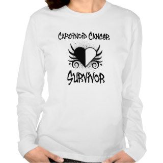 Carcinoid Cancer SURVIVOR Heart Tattoo Tshirts