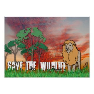 Save the wildlife poster