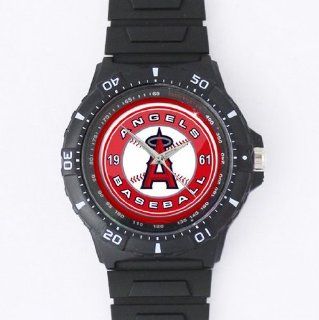 Los Angeles Angels Logo Black Plastic Band Men's Watch with Wear Resisting Glass FirstRateDesigns Watches