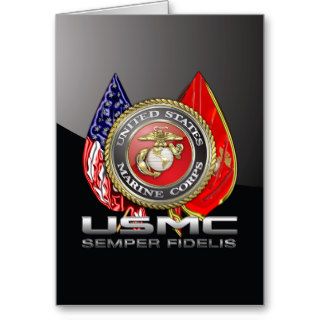 United States Marine Corps (USMC) Emblem [3D] Card