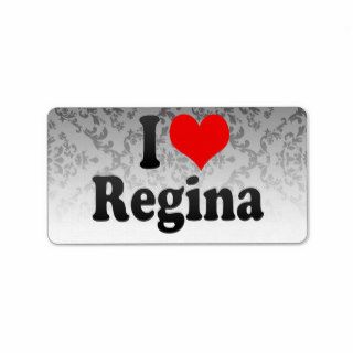 I love Regina Address Label
