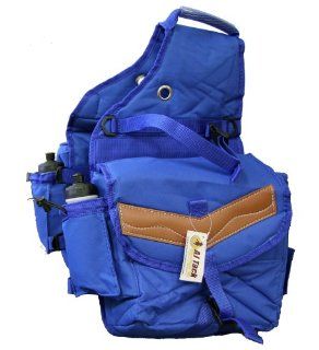 Deluxe Canvas Horse Saddle Bag Water Bottles Royal Blue  Horse Saddle Accessories  Sports & Outdoors
