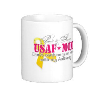 Proud and strong Air Force Mom Coffee Mugs