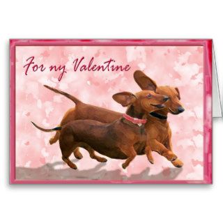 A dachshund Valentine   Lets go play Cards