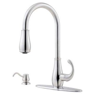 Price Pfister T529 DSS Treviso Pull Out Spray Kitchen Faucet   Stainless Steel   Touch On Kitchen Sink Faucets  