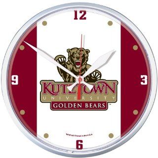 Kutztown Golden Bears 12'' Tier Round Clock  Sports Fan Apparel  Sports & Outdoors