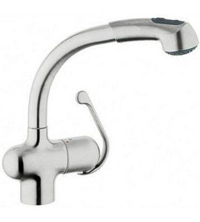 Grohe 33759 Ladylux Plus Dual Spray Pull Out Faucet   Kitchen Sink Faucets  
