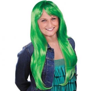 Green Wig Long Party Accessory Clothing