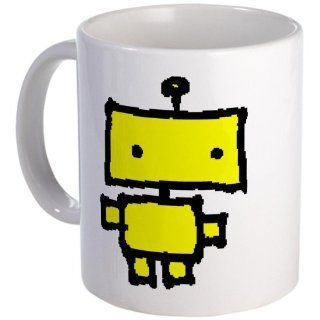  lil yellow robot Mug   Standard Kitchen & Dining