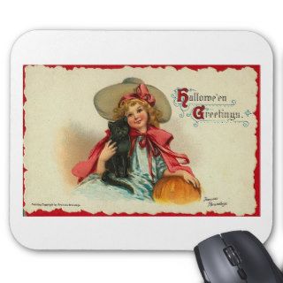 Vintage Halloween Greeting Cards Classic Posters Mousepad