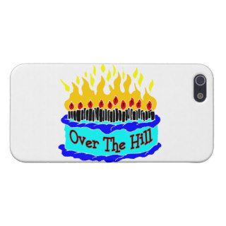 Over The Hill Flaming Birthday Cake iPhone 5 Covers
