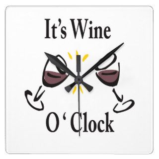 Its Wine O'Clock Wall Clock